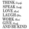 Think Speak Love Quote Wall  Sticker